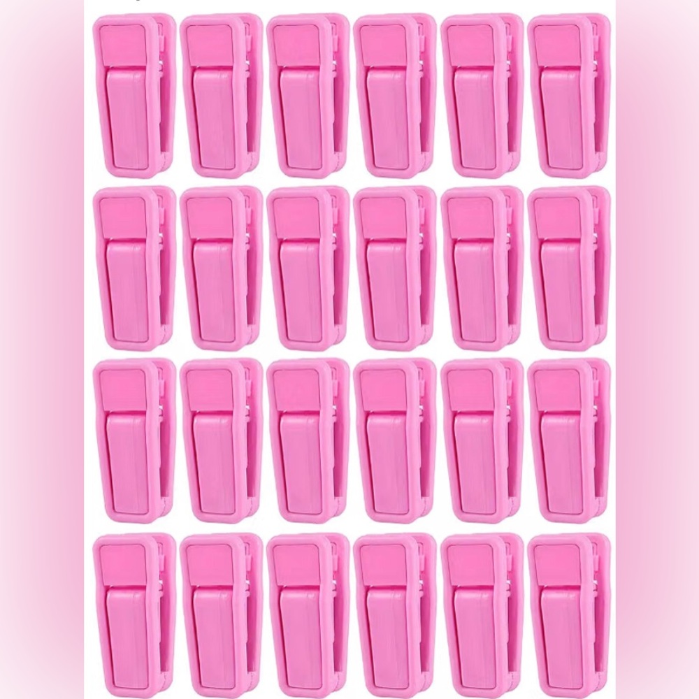 24 Pink Plastic Hanger Clips for Velvet Slim-Line Hangers